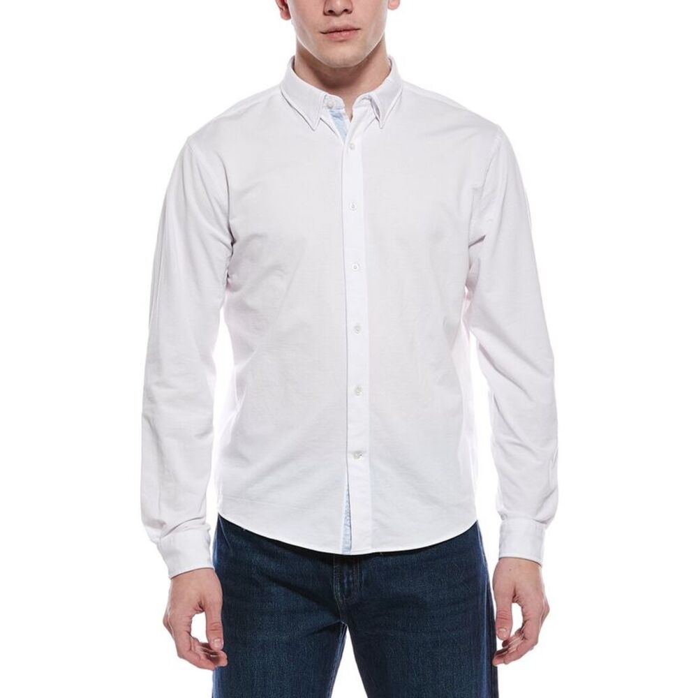 Le Club Mens  Andrew Button Shirt, White